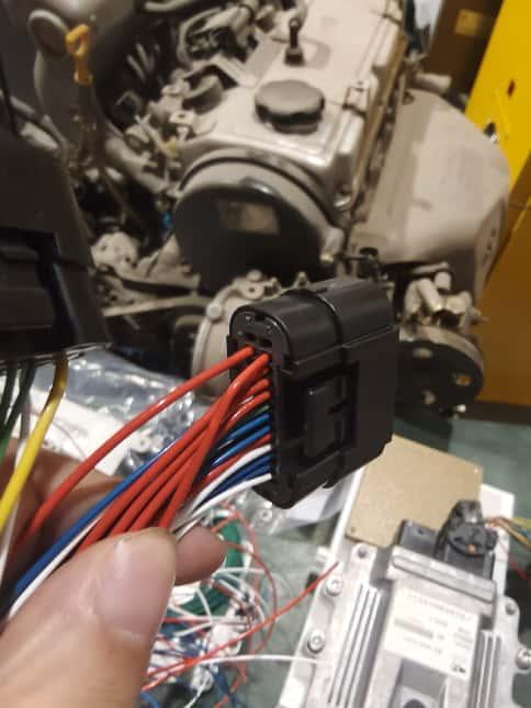Formula SAE harness connector installed at the vehicle electrical system