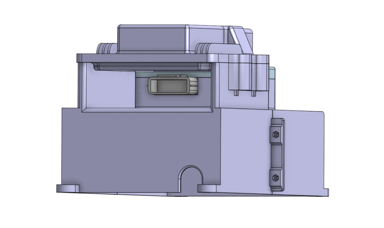 CAD view of the Formula SAE integrated low-voltage module enclosure