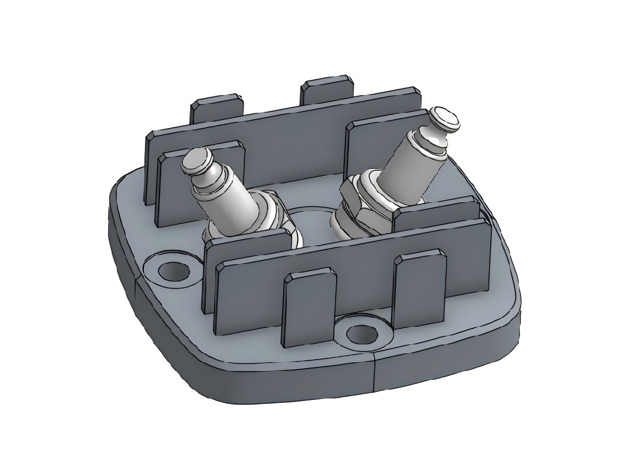 CAD model of the redesigned dual-spark cylinder head