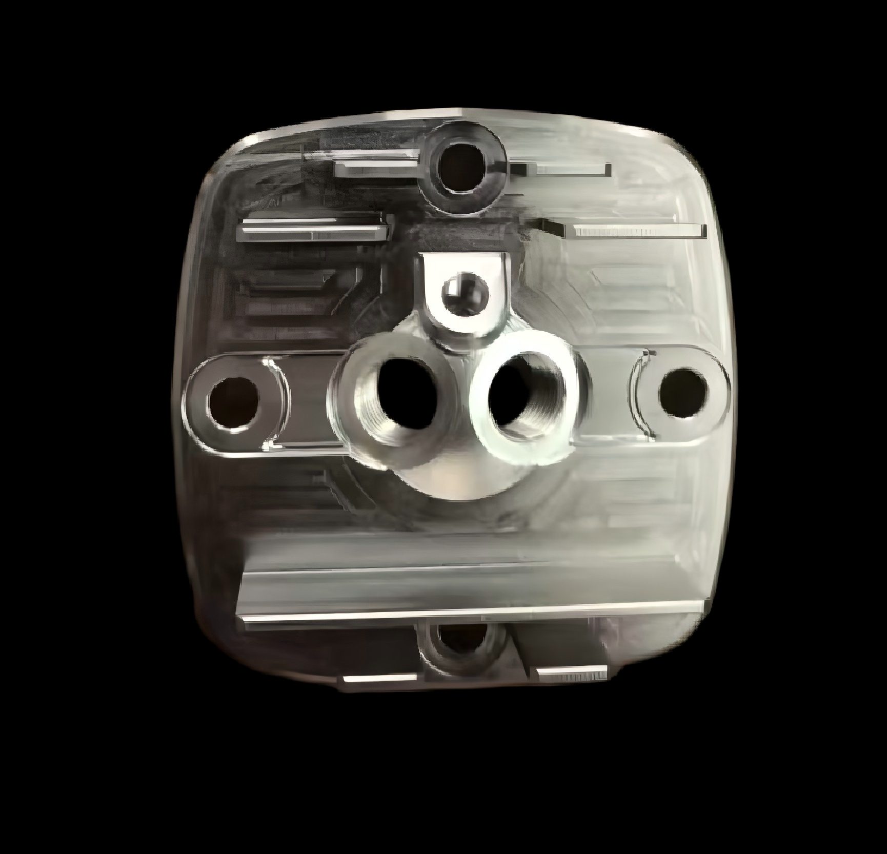 Manufactured dual-spark high-compression cylinder head used for engine-generator bench testing