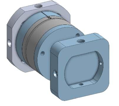 Revised wrist force-sensor interface CAD model with the updated locating surface